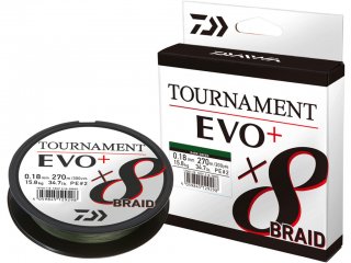 Daiwa Tournament X8 Braid Evo+ 270m, 0.08mm DG