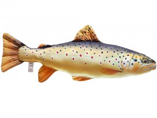 Gaby Brown Trout Pillow / Pastrva 62cm
