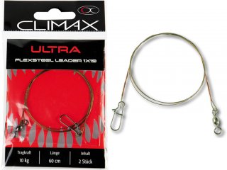 Climax Flexsteel Leader With Swivel 1x19 30cm, 5kg, 2pcs