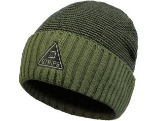 Delphin Strips Winter Beanie Green