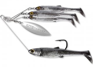 LiveTarget BaitBall Spinner Rig 11g, S Smoke/Silver