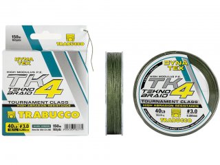 Trabucco TK4 Tekno Braid Moss Green 300m, 0.185mm, 22lb